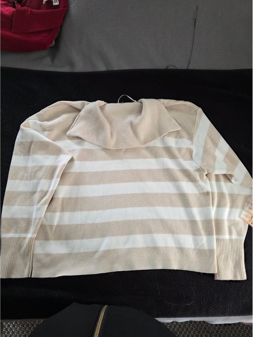 Sincerely Jules striped quarter zip sweater size XS new with tags - Picture 5 of 6